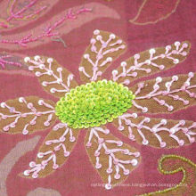 Ladies' fasnionable hand embroidered wool scarf &shawl